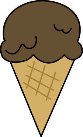 A clipart ice cream. Chocolate clip art image