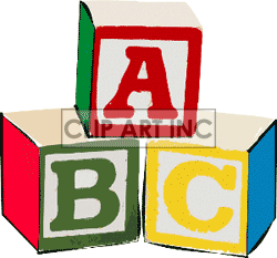 A b c blocks. Abc clipart animated