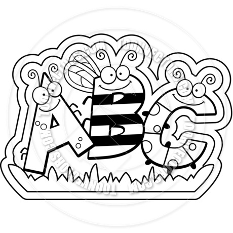 abc clipart black and white