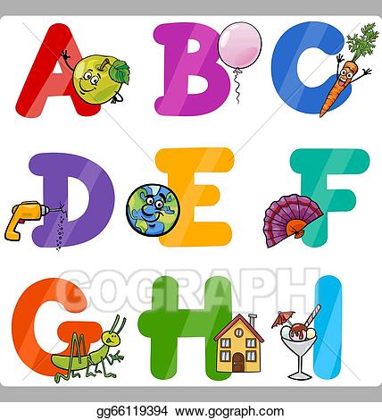 alphabet clipart cartoon