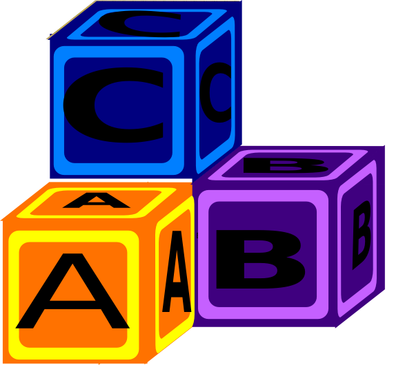 abc clipart cubes