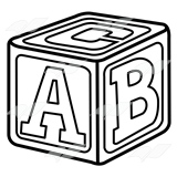 abc clipart cubes