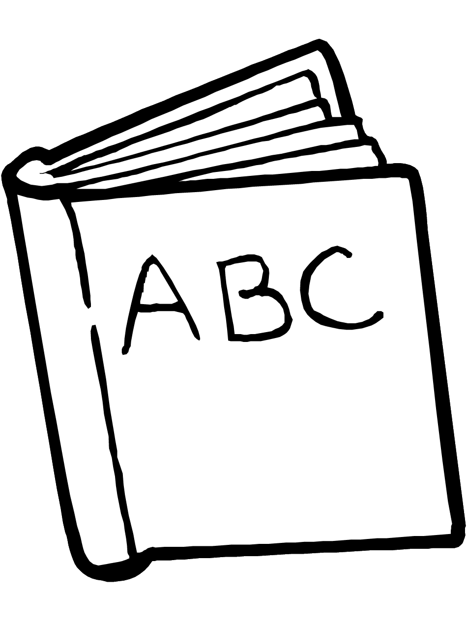 School books at getdrawings. Abc clipart line drawing