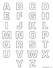 Abc clipart outline. Good size easy alphabet