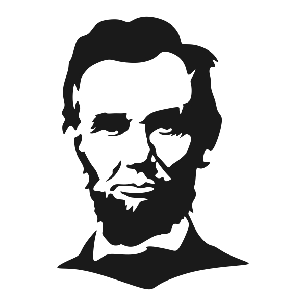 abraham lincoln clipart black and white