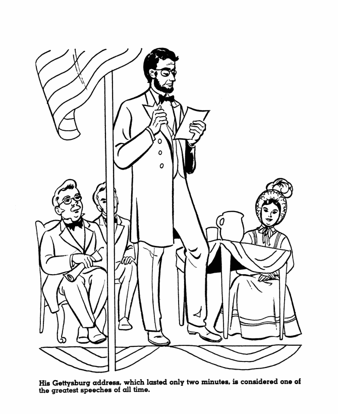 Abraham lincoln coloring