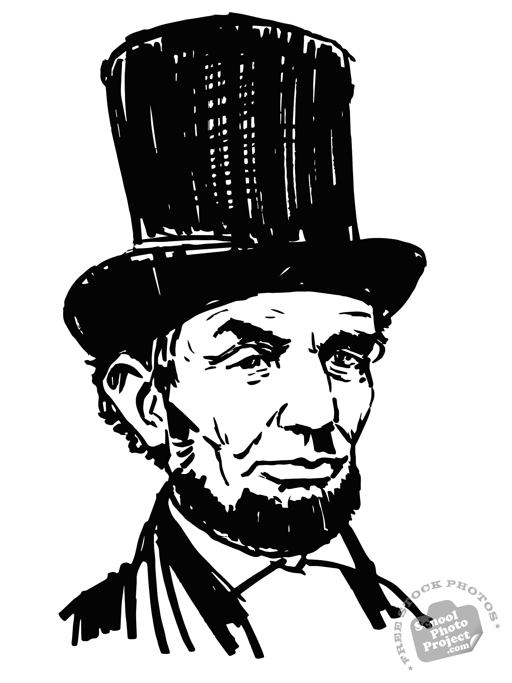 abraham lincoln clipart drawing