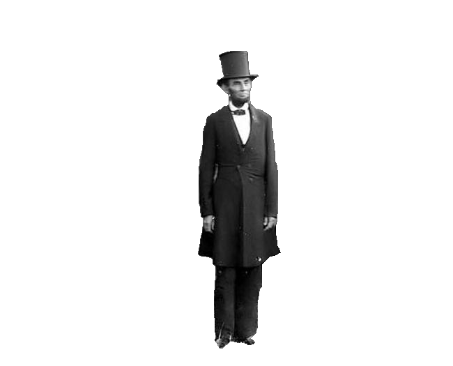 Lincolnstep png extracted from. Abraham lincoln clipart full body