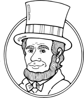 abraham lincoln clipart outline