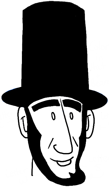 How to draw cartoon. Abraham lincoln clipart simple