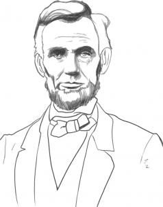 abraham lincoln clipart sketch