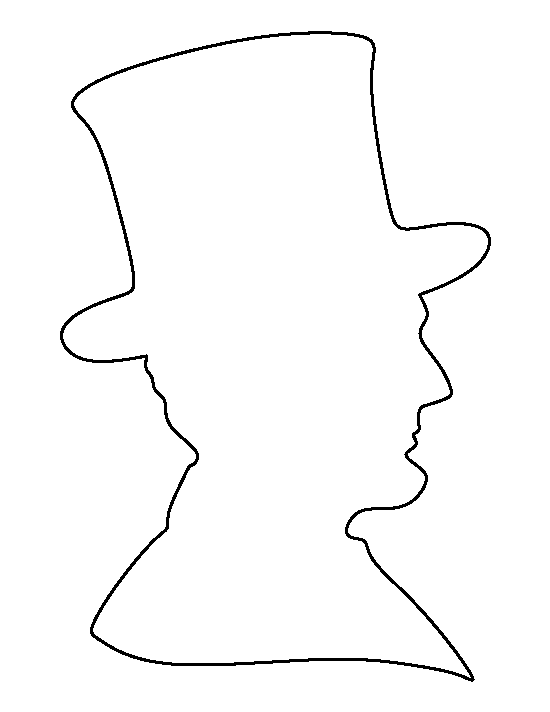 abraham lincoln clipart stencil