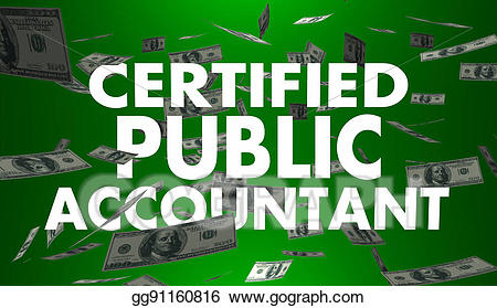 Accountant clipart certified public accountant. Stock illustration cpa words