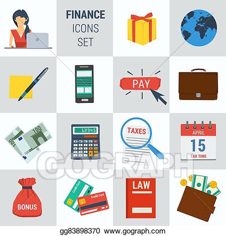 Accountant clipart financial control. Vector illustration accounting finance