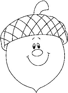 acorn clipart coloring page