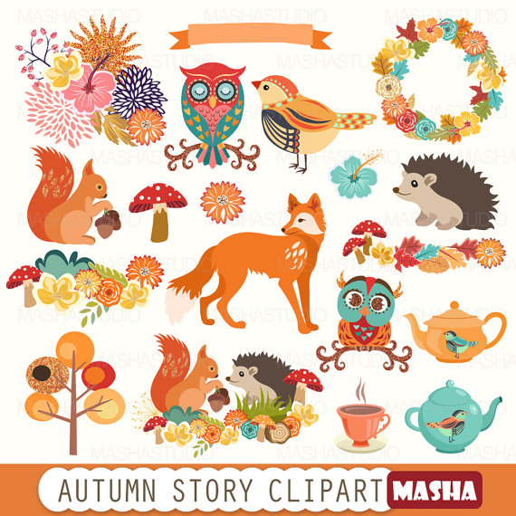 autumn clipart squirrel