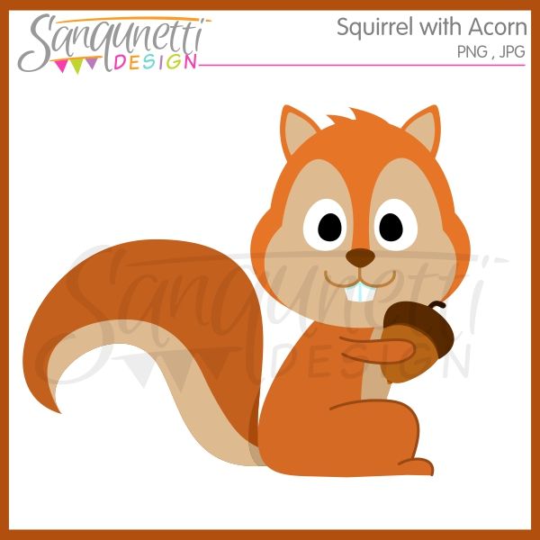 acorn clipart fox squirrel