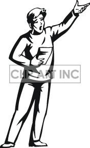 actor clipart black and white
