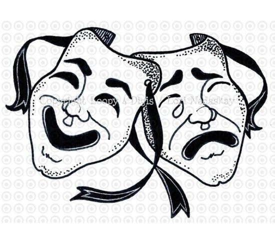 acting clipart comedy tragedy