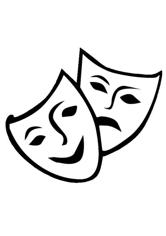 Comedy tragedy masks for. Club clipart theater class