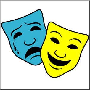 Acting clipart comedy tragedy. Clip art and masks