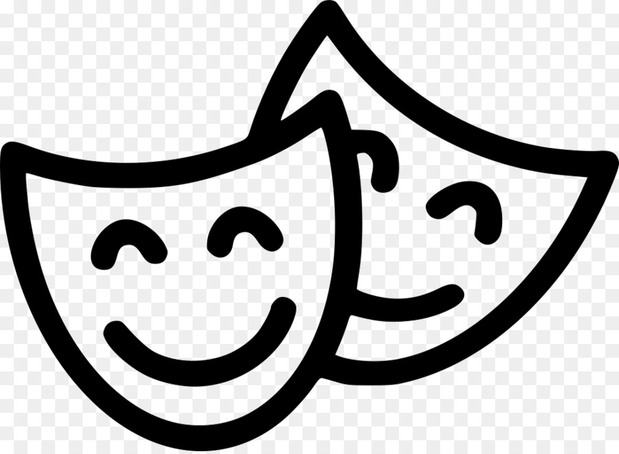 Black line background theatre. Acting clipart icon