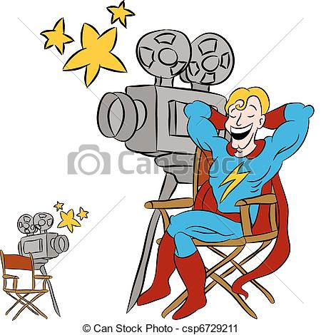 Actor pencil and in. Acting clipart movie star