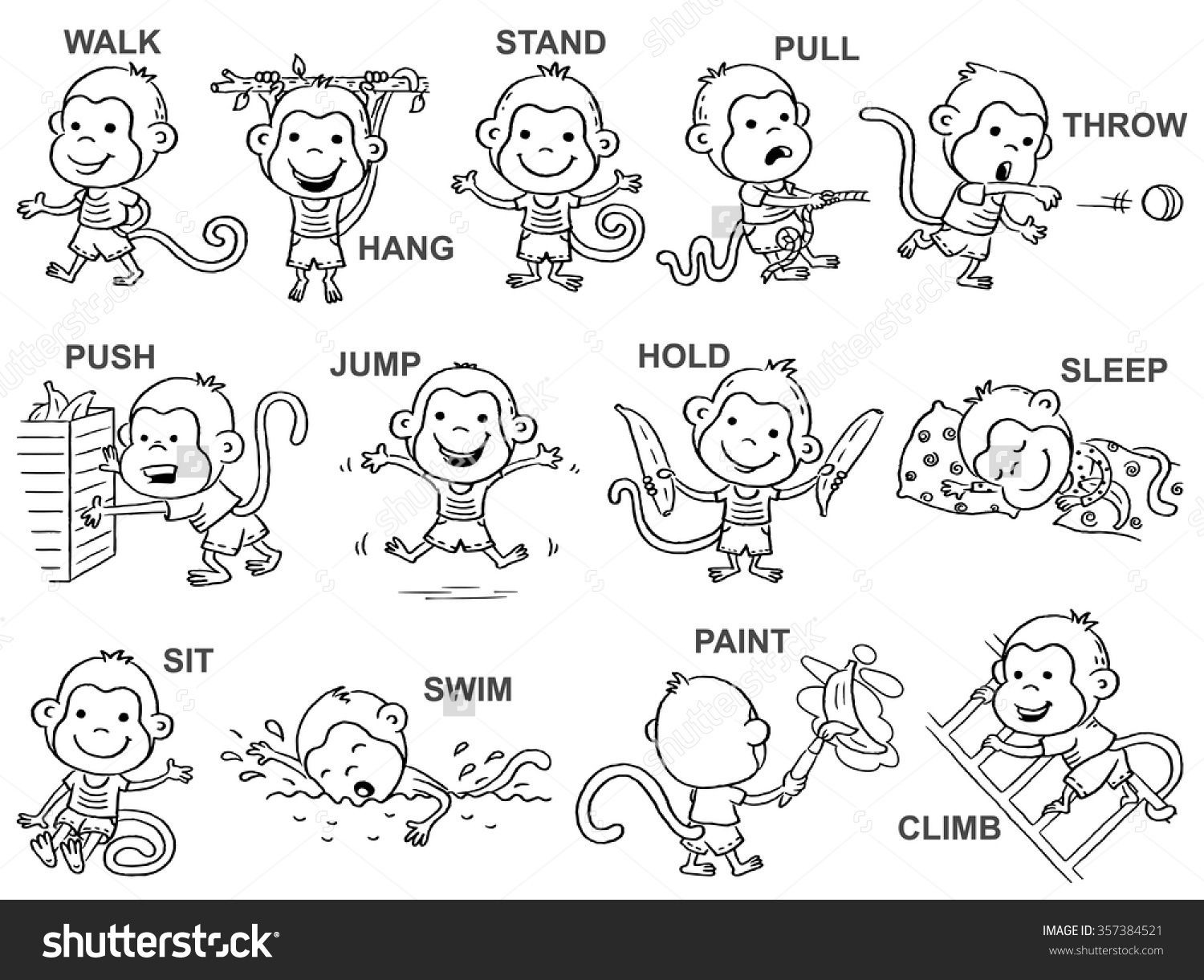 action clipart action word