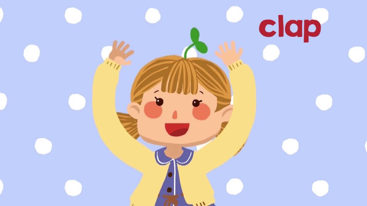 Action clipart child action. Clap your hands songs