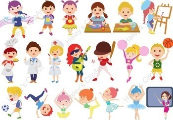 Students and kids at. Activities clipart