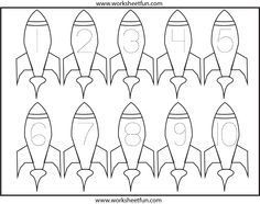 Activities clipart activity sheet. Counting rocket for kids