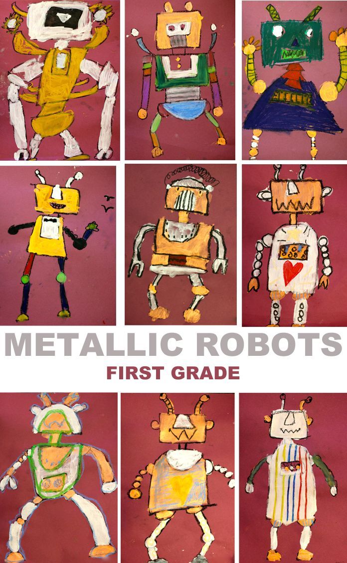 Activities clipart art project. Shape robot lessons and