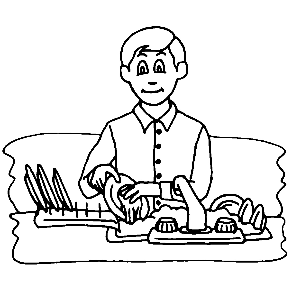activities clipart black and white
