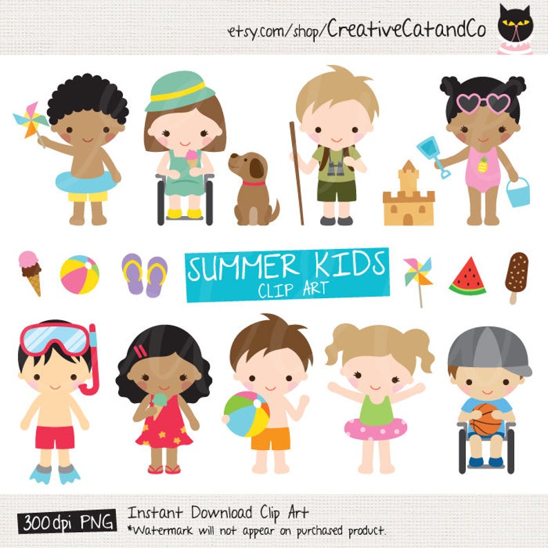 California clipart kid. Summer kids activities clip