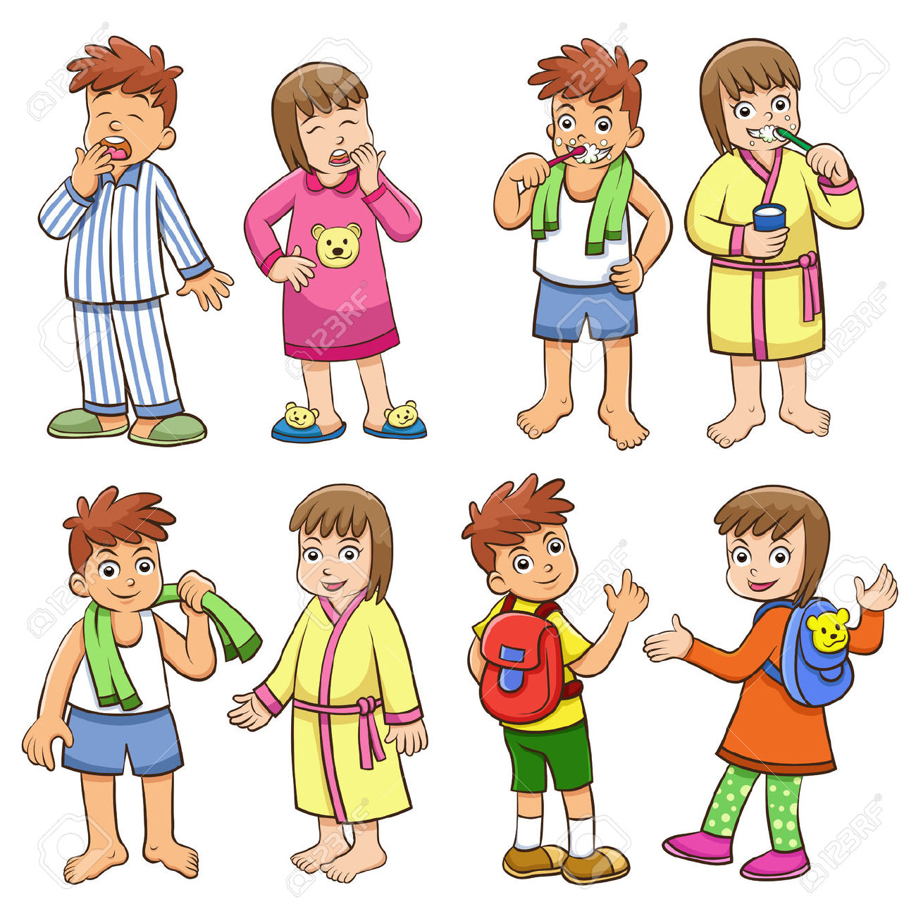 activities clipart daily routine
