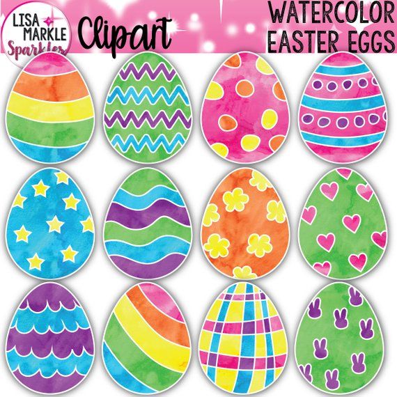 Egg watercolor products in. Easter clipart cookie