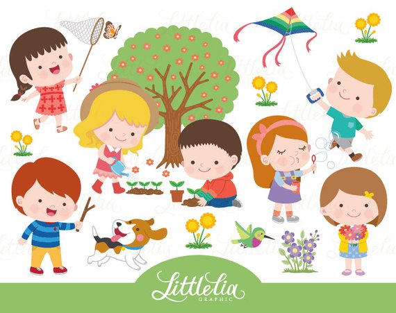 Clipart spring activity. Outdoor kids products 