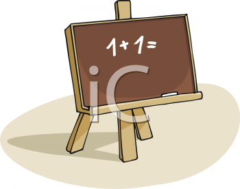 Blackboard clipart maths. Of a math addition