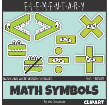 Symbols clip art crocodile. Addition clipart elementary math