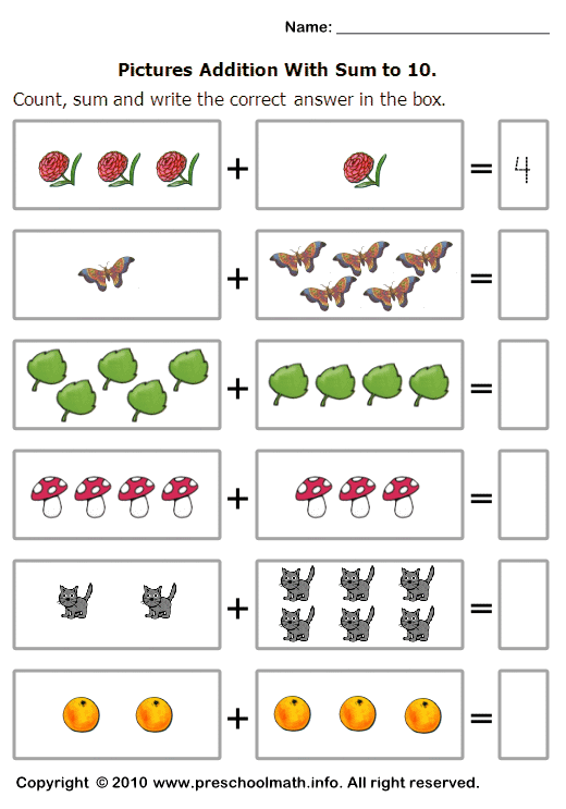 Addition Clipart Preschool Math Addition Preschool Math Transparent 