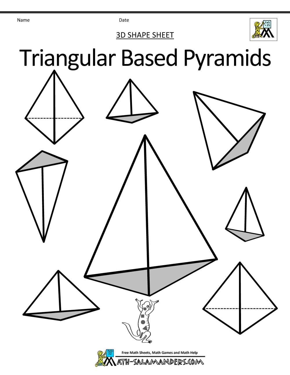 Pyramid worksheets printable shapes. Addition clipart shape