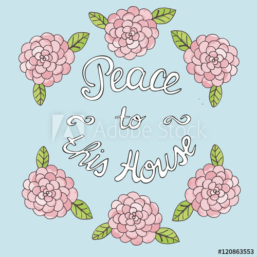 Lettering peace to this. Adobe clipart bible house
