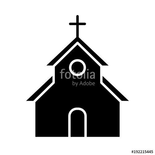 Adobe clipart church mission. Vector icon flat simple