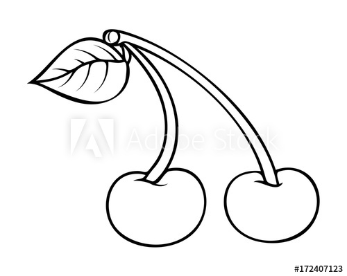 Adobe clipart clip art. Cherries vector illustration buy