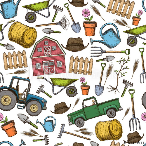 Seamless background of colorful. Adobe clipart farming