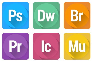 Icons . Adobe clipart logos