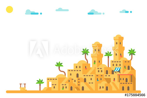 Adobe clipart mud house. Flat design ancient houses