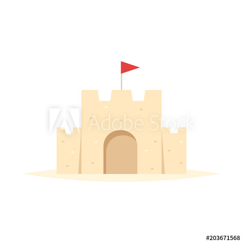 Adobe clipart sand house. Castle vector isolated buy