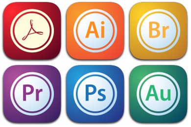 Icons creative suite. Adobe clipart software