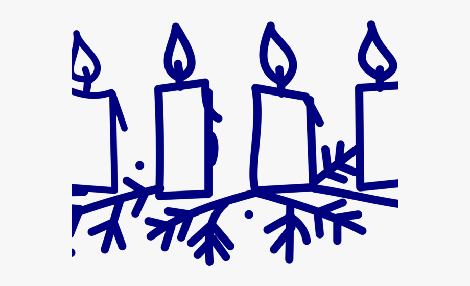 advent clipart blue candle